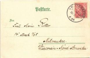 1901 Wittenberg, Mittelschule, Lutherhaus, Melanchthonhaus / school, villas. Kunstanstalt Rosenblatt...