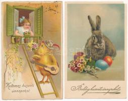 6 db RÉGI húsvéti üdvözlőlap / 6 pre-1945 Easter greeting postcards