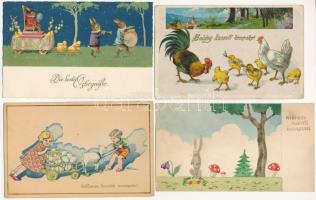 6 db RÉGI húsvéti üdvözlőlap / 6 pre-1945 Easter greeting postcards