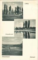 1940 Pilisvörösvár, látkép, strand, tó