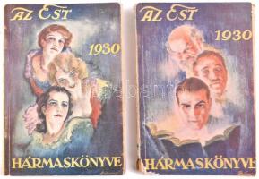 1930 Az Est hármaskönyve 2 db, A férfi könyve + A nő könyve, lejáró borítóval