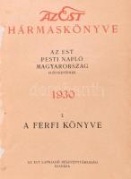 1930 Az Est hármaskönyve 2 db, A férfi könyve + A nő könyve, lejáró borítóval