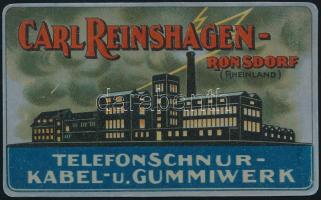 1923 Fém kártyanaptár, Carl Reinshagen telefonvezeték gyár