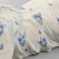 Biszkvit porcelán baba, jelzés nélkül, kézzel festett, nyakánál gyári repedéssel, lepattanással, h: ...