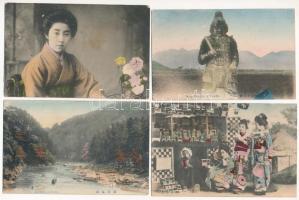 12 db RÉGI japán és kínai képeslap jó minőségben: városok, folklór, uralkodók / 12 pre-1945 Japanese and Chinese postcards in good condition: town-views, folklore, royalty