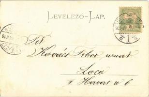 1903 Budapest I. Szent György tér, Honvédelmi Minisztérium. Kl.V. Bp. Montázs hölgyekkel és urakkal