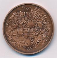 Fritz Mihály (1947-) 1997. "110 éves a Nemesfémműves Ipartestület" kétoldalas Br emlékérem...