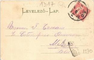 1907 Budapest Központi (Keleti) pályaudvar, Baross szobor. Kl.V. Bp. 28. Montázs hölgyekkel és urakk...