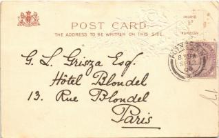 1900 Queen Victoria. "God save the Queen!" British Royal coat of arms. Raphael Tuck & ...