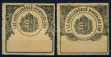 1899 Égetett szesz-adózár 2 db