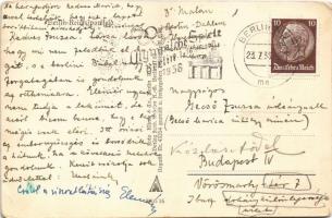 Berlin. Reichssportfeld / 1936 Summer Olympics, Reich-Stadium, aerial view + "1936 Olympische S...