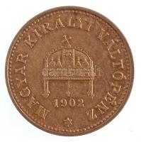 1902KB 1f Br T:2 
Hungary 1902KB 1 Fillér Br C:XF 
Adamo K1