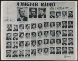 1950-1955 A Magyar Rádió énekkara, 2 db fotó, 17,5×2,5 cm