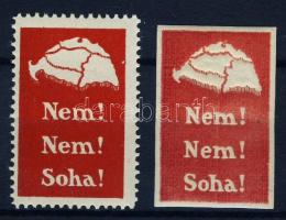 1921 Nem, Nem Soha fogazott + vágott