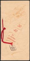 1949 Bp., Meghívó a Hungária Hírlapnyomda Rt. jubileumi vacsorájára, életrajzokat tartalmazó kiadvány, 20p