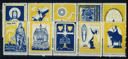 1938 Eucharisztikus kongresszus 10 db-os sor