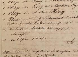 cca 1750-1830 Családi okmány hagyaték: Theresia von Erdély ingóságainak listája, kölcsönszerződés Pe...