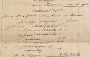 cca 1750-1830 Családi okmány hagyaték: Theresia von Erdély ingóságainak listája, kölcsönszerződés Pe...