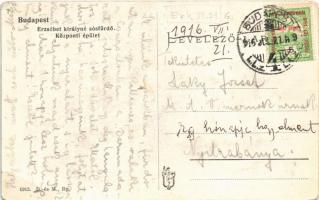1916 Budapest XI. Kelenföld, Mattoni-féle Erzsébet királyné sósfürdő, központi épület, terasz nyugág...
