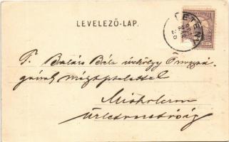 1901 Letenye, Kossuth Lajos utca, templom, szobor. Vajda Manó kiadása (Rb)