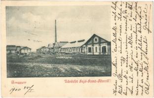 1900 Sajószentpéter, Üveggyár + MISKOLCZ-FÜLEK 42. SZ. mozgóposta (EK)