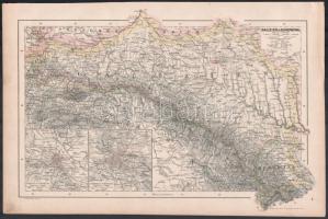Galizien & Bukovina térkép, kiadja: Hartlebens Verlag, 25,5×38 cm