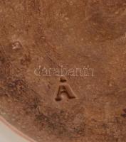 Zsolnay vizes kancsó. Mázas keménycserép. Jelzett (benyomott Zsolnay Pécs) XIX. sz. vége. Kopásokkal...