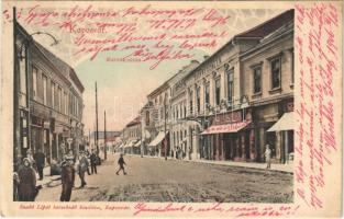 1906 Kaposvár, Korona utca és szálló, Löw Mór és Testvére üzlete