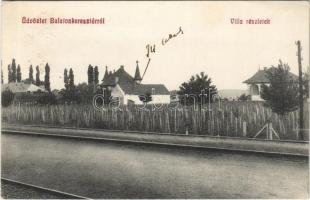 1914 Balatonkeresztúr, Villa részletek, szőlőskert + BALATONKERESZTÚR P.U.