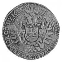 1660K-B Tallér Ag "I. Lipót" Körmöcbánya (28,49g) T:3 patina, "DVS" betűk javítv...