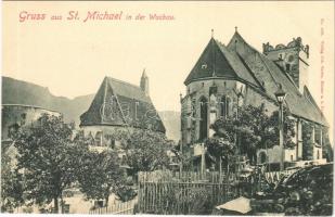 Weißenkirchen in der Wachau, Weissenkirchen; St. Michael / fortified church. Verlag Joh. Saska No. 400.