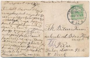 1912 Budapest, Leporello utazó férfivel (EK)