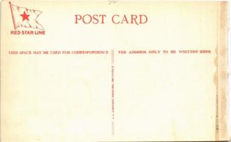 Red Star Line shipping company's advertising art postcard (ragasztónyom / glue mark)
