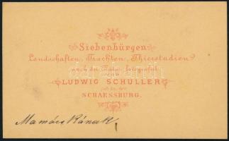 cca 1880 Segesvár (Schäßburg/Schässburg, Sighisoara) látképe, 4 db keményhátú fotó, Ludwig Schuller ...