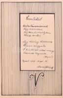 1889-1902 "Emléksorok", régi emlékkönyv, benne számos bejegyzéssel, közte vajdahunyadi, és...