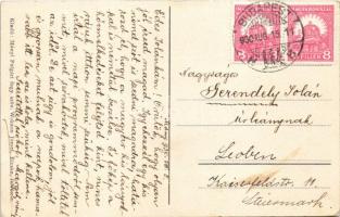 1930 Mány, Református templom és iskola. Wokaun József felvétele