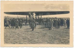 1930 Pécs, az első pécsi utasszállító repülőgép. Zsabokorszky mérnök, photo (Rb)