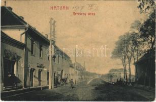 1907 Hatvan, Verbőczy utca,Thieme Géza cukrász és Adler A. fia üzlete. W.L. (?) No. 931. (EK)