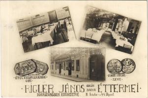 1929 Budapest I. Víziváros, Rigler János ezelőtt Bagyik éttermei, vendéglő kerthelyisége, ételkülönlegességek, finom italok és zene. Iskola utca 44. Blahos műterem photo