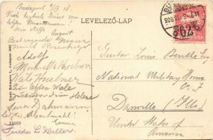 1908 Budapest VI. Nyugati pályaudvar, villamos (EK)