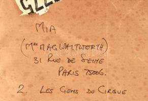 Mia (Mag) Whitworth (?-), feltehetően működött a XX. sz. közepén: Cirkusz (Les gems du cirque). Goua...