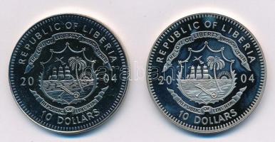 Libéria 2004. 10$ "Szabadság pillanatai - Ceaucescu diktatúrájának bukása 1989." multicolo...