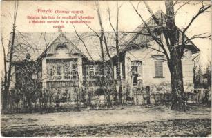 1911 Fonyód (Somogy megye), Balaton kávéház és vendéglő közvetlen a Balaton mentén és a vasútállomás mellett (EK)