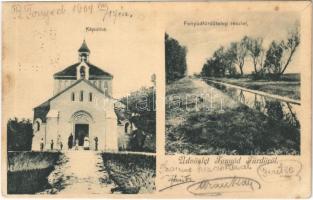 1904 Fonyód-fürdő, kápolna, fürdőtelepi részlet. Gerő Zsigmond kiadása