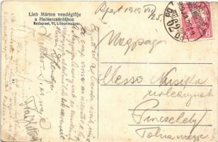 1929 Budapest III. Óbuda, Lieb Márton vendéglője a halászcsárdához, kerthelyiség, Lőpormalom (EK)