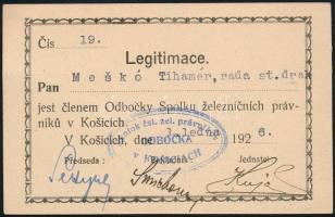 1926 Kassa, személyi igazoló kártya