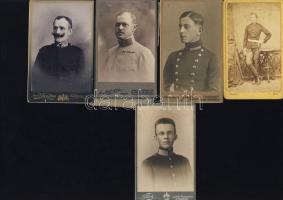 cca 1860-1890 13 db katonákat ábrázoló keményhátú fotó / 13 Vintage photographs of soldiers