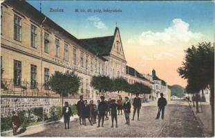 Zsolna, Zilina; M. kir. állami polgári leányiskola. Biel L. 28-1917. / girl school