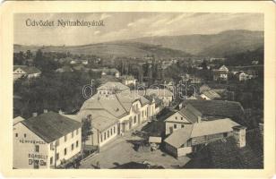 1916 Nyitrabánya, Krickerhau, Handlová; tér, Borbély fényképész üzlete. Tihanyi Sándor felvétele / square, photographer&#039;s shop (EK)