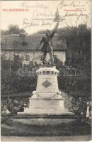 1914 Selmecbánya, Schemnitz, Banská Stiavnica; Honvéd szobor / military heroes statue (EK)